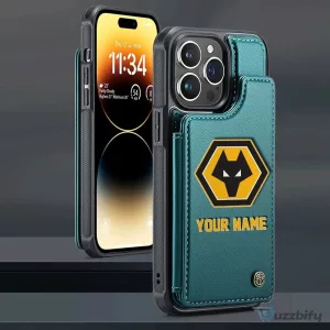 Wolverhampton Wanderers Football Club Personalized Leather Flip Phone Case