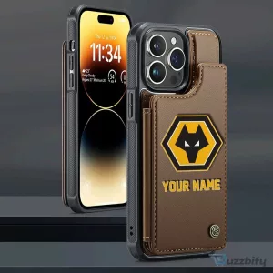 Wolverhampton Wanderers Football Club Personalized Leather Flip Phone Case