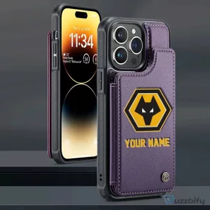 Wolverhampton Wanderers Football Club Personalized Leather Flip Phone Case