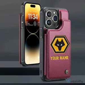 Wolverhampton Wanderers Football Club Personalized Leather Flip Phone Case