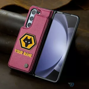 Wolverhampton Wanderers Football Club Personalized Leather Flip Phone Case