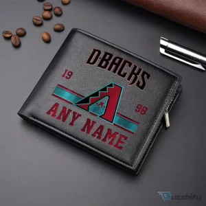 Arizona Diamondbacks Personalized Name Baseball Team Fan Wallet
