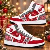 Wisconsin Badgers Christmas Holiday High-Top Sneakers – Festive Fan Gift Shoes