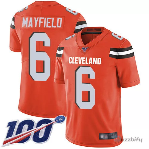 Baker Mayfield Cleveland Browns Orange Alternate Stitched NFL Football Jersey