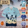 Cessna O-2 Skymaster Military Aircraft Tropical Beach Hawaiian Shirt