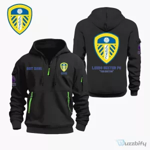 Leeds United Football Club Personalized Quarter Zip Hoodie