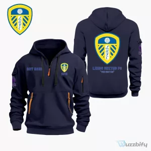 Leeds United Football Club Personalized Quarter Zip Hoodie