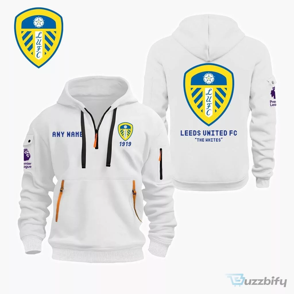 Leeds United Football Club Personalized Quarter Zip Hoodie