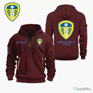 Leeds United Football Club Personalized Quarter Zip Hoodie