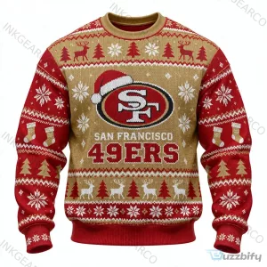 Crewneck Sweatshirt for Christmas featuring San Francisco 49ers Design