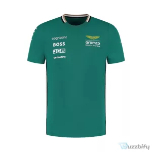 Aston Martin Aramco Formula One Team Cognizant Boss JCB SentinelOne T-Shirt