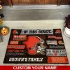Cleveland Browns Football Team Family Die Hard Fan Welcome Doormat