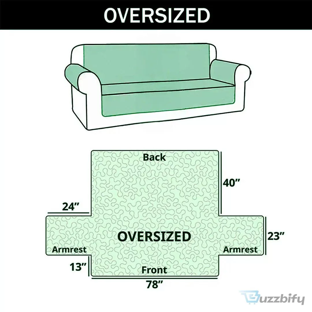 American Flag Mechanic Skull Quilted Sofa Cover
