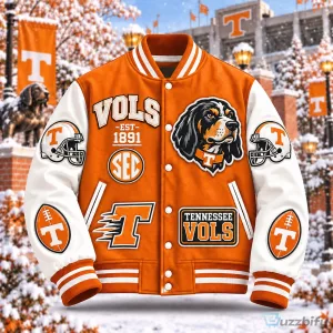 Tennessee Volunteers Football Team Mascot Dog Varsity Jacket