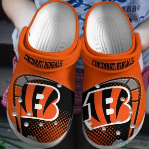 Cincinnati Bengals NFL Football Team Logo Orange Crocs Shoes