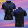 Navy Blue Polo Shirt Customized for Tottenham Hotspur Football Club Fans