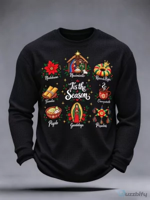 Tis the Season Guadalupe Reyes Marathon Christmas Holiday Crewneck Sweatshirt