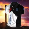 Husqvarna Motorcycles Black and White Split Design Polo Shirt