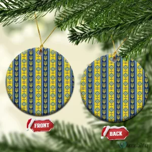 Ukrainian Trident Pattern Christmas Ornament