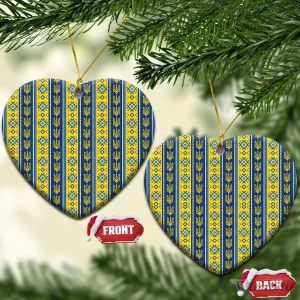 Ukrainian Trident Pattern Christmas Ornament