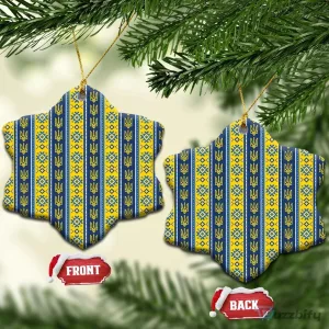 Ukrainian Trident Pattern Christmas Ornament