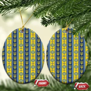 Ukrainian Trident Pattern Christmas Ornament