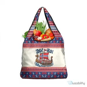 Norse Viking Santa Claus Ro Ro Christmas Reusable Grocery Shopping Bag