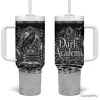 Dark Academia Raven Gothic Literature Vintage Bookish Tumbler with Handle