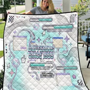 Buffering Since 1999 Y2K Retro Internet Aesthetic Quilt Blanket
