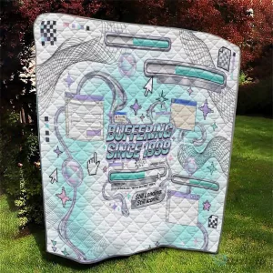 Buffering Since 1999 Y2K Retro Internet Aesthetic Quilt Blanket