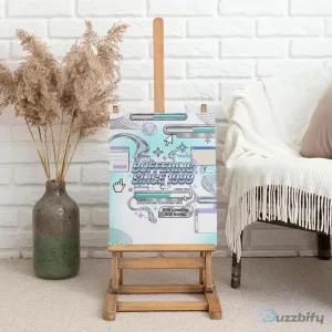 Buffering Since 1999 Y2K Retro Tech Vaporwave Wall Art Canvas
