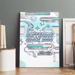 Buffering Since 1999 Y2K Retro Tech Vaporwave Wall Art Canvas
