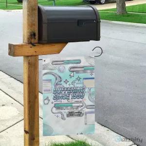 Buffering Since 1999 Y2K Retro Tech Vaporwave 90s Cyber Aesthetic Garden Flag