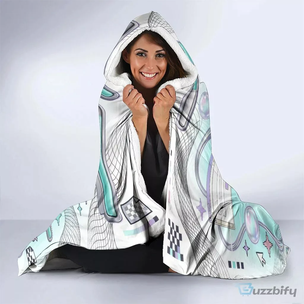 Buffering Since 1999 Retro Internet Vibes Hooded Blanket