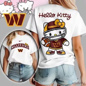 Washington Commanders Hello Kitty Football Fan Graphic T-Shirt