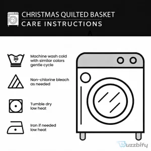 Santa Claus Christmas Delivery Quilted Basket Holiday Home Decor