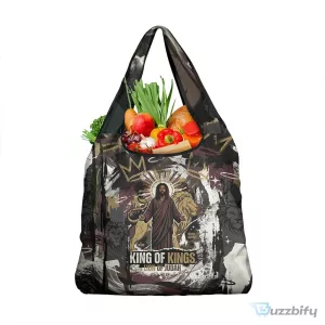 King of Kings Jesus Christ Lion of Judah Religious Faith Reusable Grocery Bag
