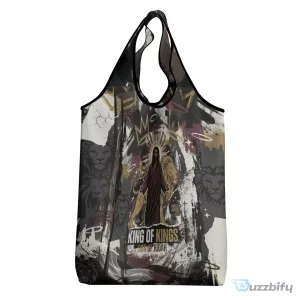King of Kings Jesus Christ Lion of Judah Religious Faith Reusable Grocery Bag