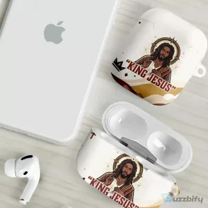 King Jesus African Black Christ Religious Christian Faith Holy Cross Dove AirPods Case