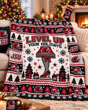 Jacksonville State Gamecocks Level Up Your Holidays Christmas Blanket