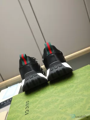 Gucci Black and White Monogram Pattern Designer Fashion Sneakers Shoes