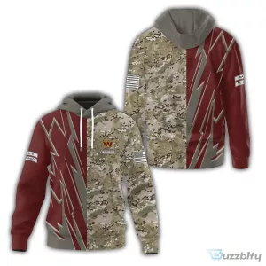 Washington Commanders Salute To Service Camouflage Military Style Hoodie