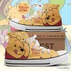 Winnie the Pooh Eating Honey High Top Canvas Shoes