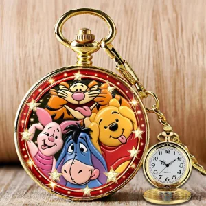 Winnie the Pooh and Friends Gold Pocket Watch