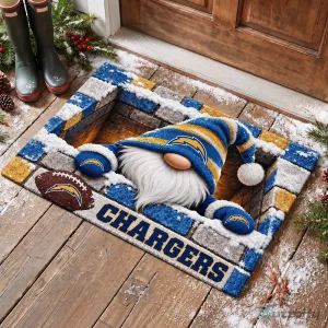 Los Angeles Chargers Football Team Gnome Peeking Doormat