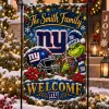 New York Giants Christmas Grinch Personalized Family Name Welcome Garden Flag