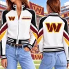 Washington Commanders NFL Football Team Vintage Colorblock Bomber Jacket