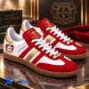 Bayer Leverkusen Bundesliga Personalized Name Red and White Samba Shoes