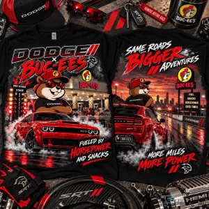 Buc-ee's Dodge Muscle Car Road Trip Shirt for Car Enthusiasts