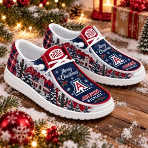 Arizona Wildcats Christmas Hey Dude Shoes - Merry Christmas Holiday Loafers